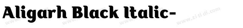 Aligarh Black Italic字体转换